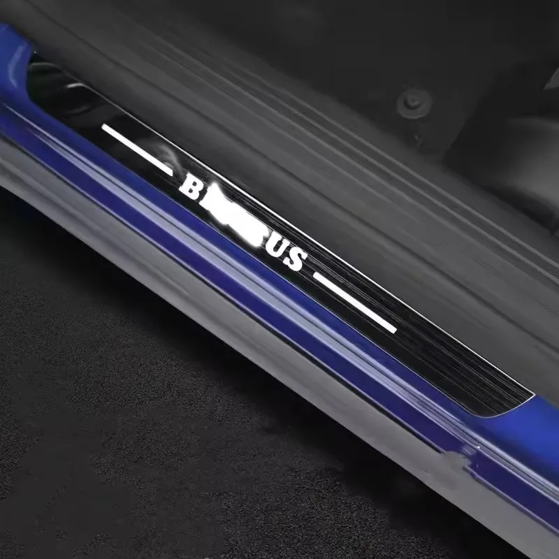 Black Stainless Steel Led Door Sill Plates Illuminated Scuff Plates For Mercedes Benz GLA GLB CLA A CLASS 2019-2024