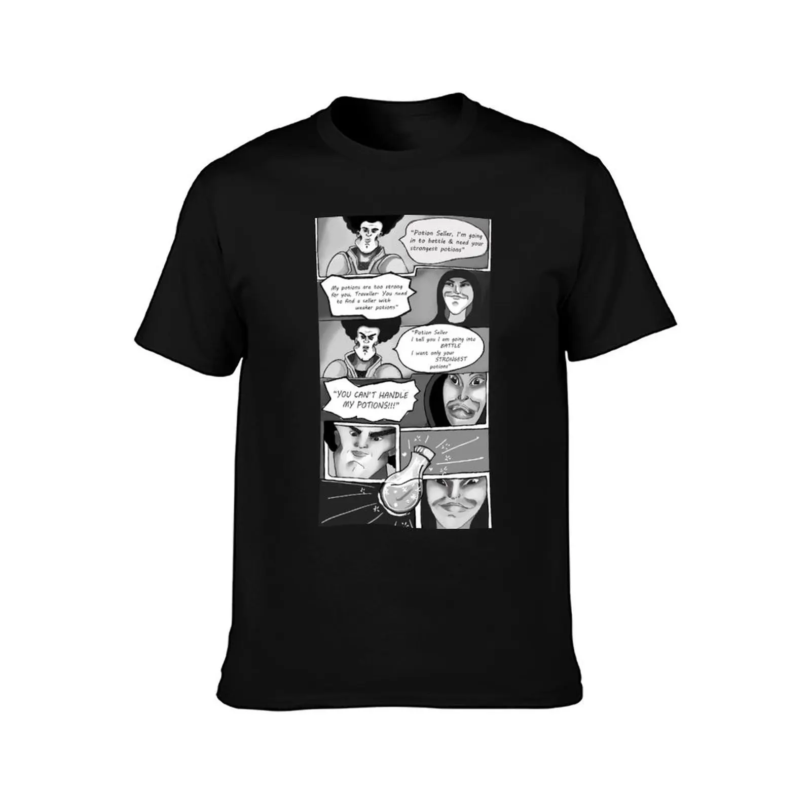 Potion Seller T-Shirt Minimalist Plain Crew Neck T-Shirt
