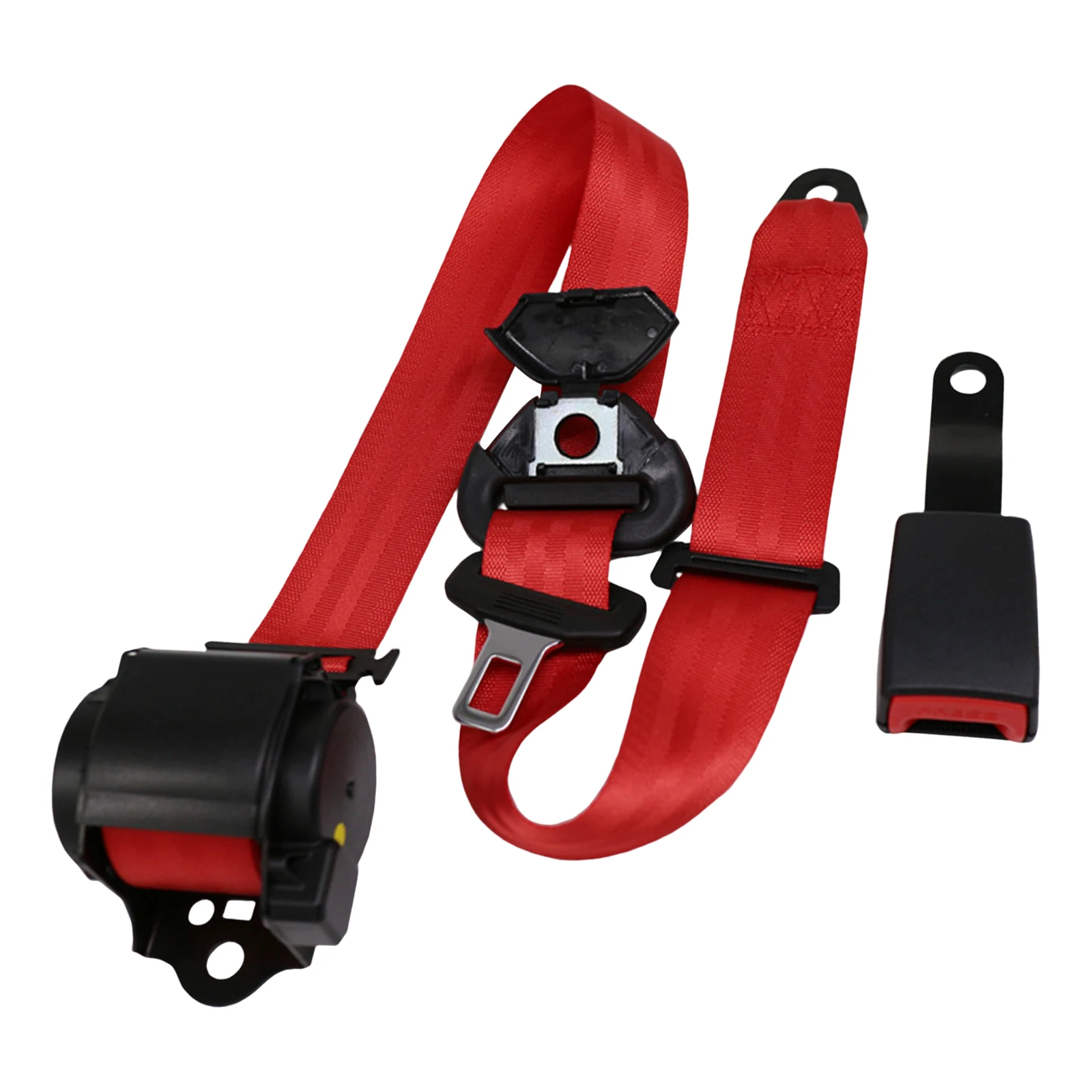 3 Point Car Seat Belt Automatic Retractable Seat Belt for Go Kart Buses Black Red Safety Adjustable Seatbelts Accessories