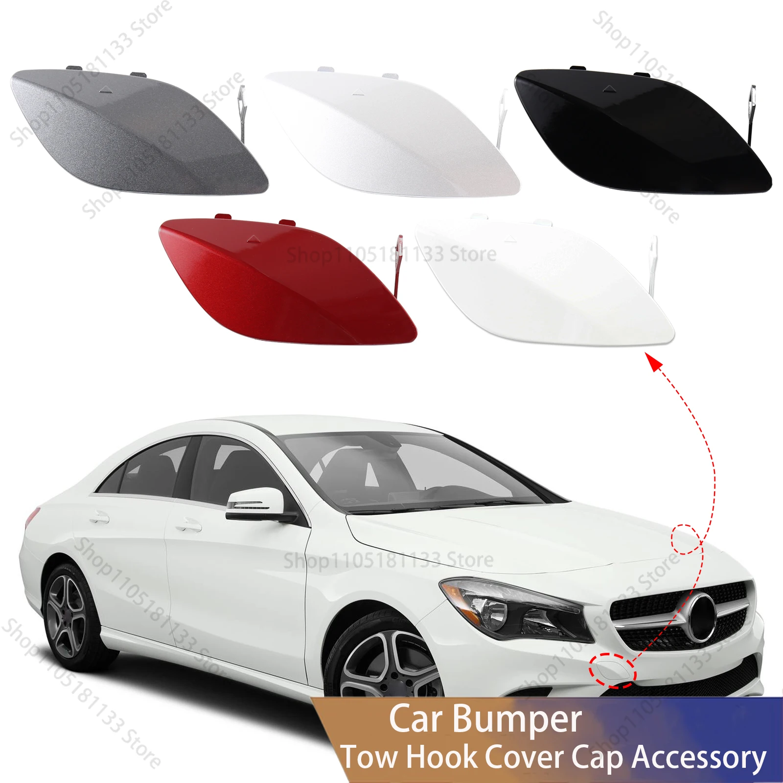 For Mercedes CLA Class W117 2014-2016 Front Bumper Tow Hook Cover A1178850622 Professional Installation Direct Fit