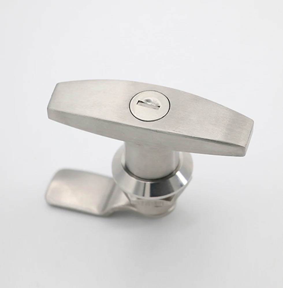 MS101-1-2 Handle Lock T-type Rotary Tongue Lock 304 Stainless Steel Distribution Box Door Lock Control Cabinet Cabinet Cabinet C