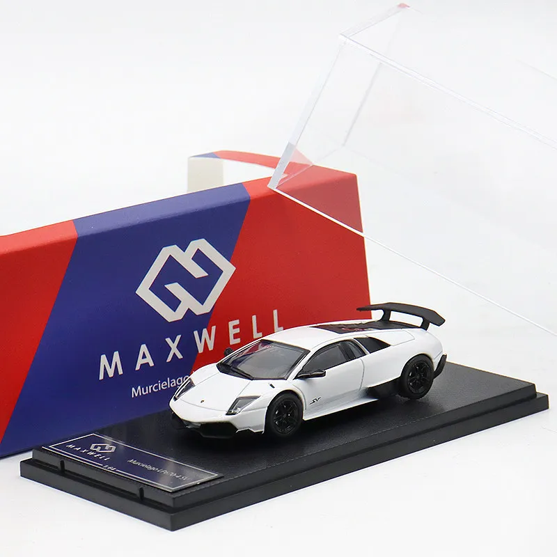 Modèle de voiture miniature en alliage métallique de collection à l'échelle 1:64, simulation haute fidélité, Maxwell GT Lamborghini Aventador SVJ, cadeau idéal