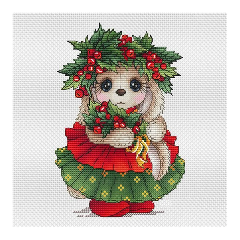 Cross Stitch Kit Christmas Carol Rabbit Series 28ct 14 18ct 11ct can be Custom Printed Cloth hand Embroidery Material Pack