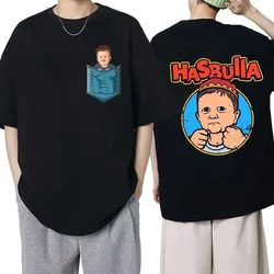 Classic Team Hasbulla Cotton T-Shirt Fighting Hasbulla Graphic T-shirt Hip Hop Men Tee Shirt Tops Women Manga T Shirt Streetwear