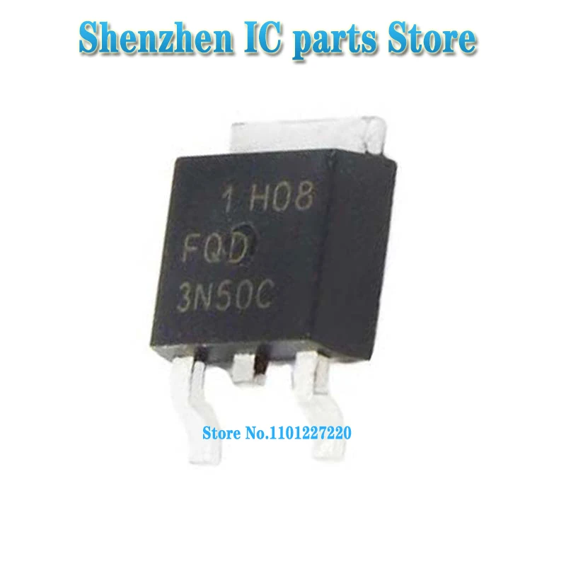 10pcs/lot  FQD3N50C 3N50 TO252 In Stock