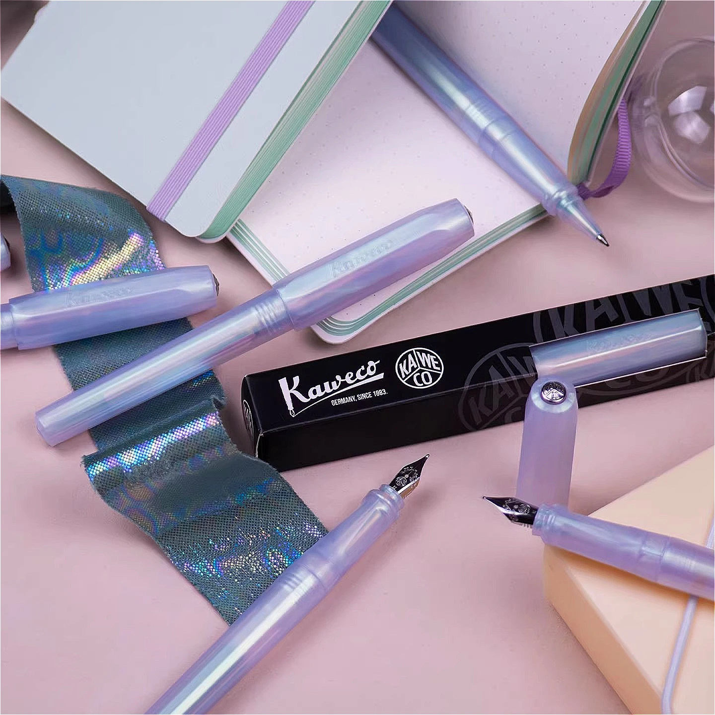 limited-edition-kaweco-perkeo-fountain-pen-iridescent-white-octagonal-barrel-portable-ink-pen-for-students-calligraphy-writing