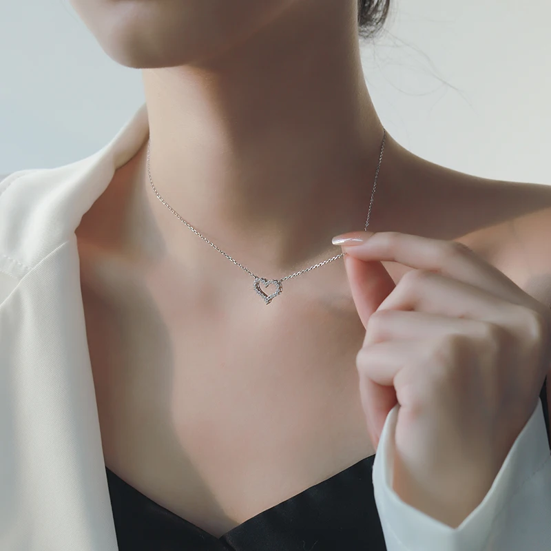 Heart Shape Moissanite VV1S D Diamond Pendant Solid Sterling Silver 925 Necklace High Quality Wholesale Jewelry GRA Certificate