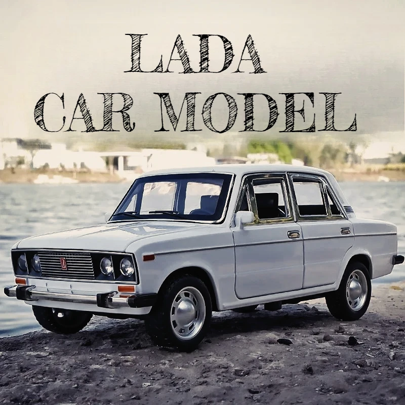 

1:24 Lada 2106 Alloy model toy car, children's toy collection with sound and light friends birthday gifts, tabletop ornaments