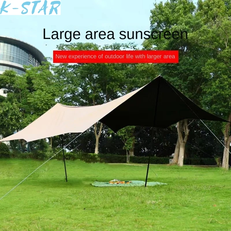 K-star Outdoor Tent Butterfly Shaped Black Rubber Canopy For Spring And Autumn Picnic Sunshade Rain And Sun Protection Equipment