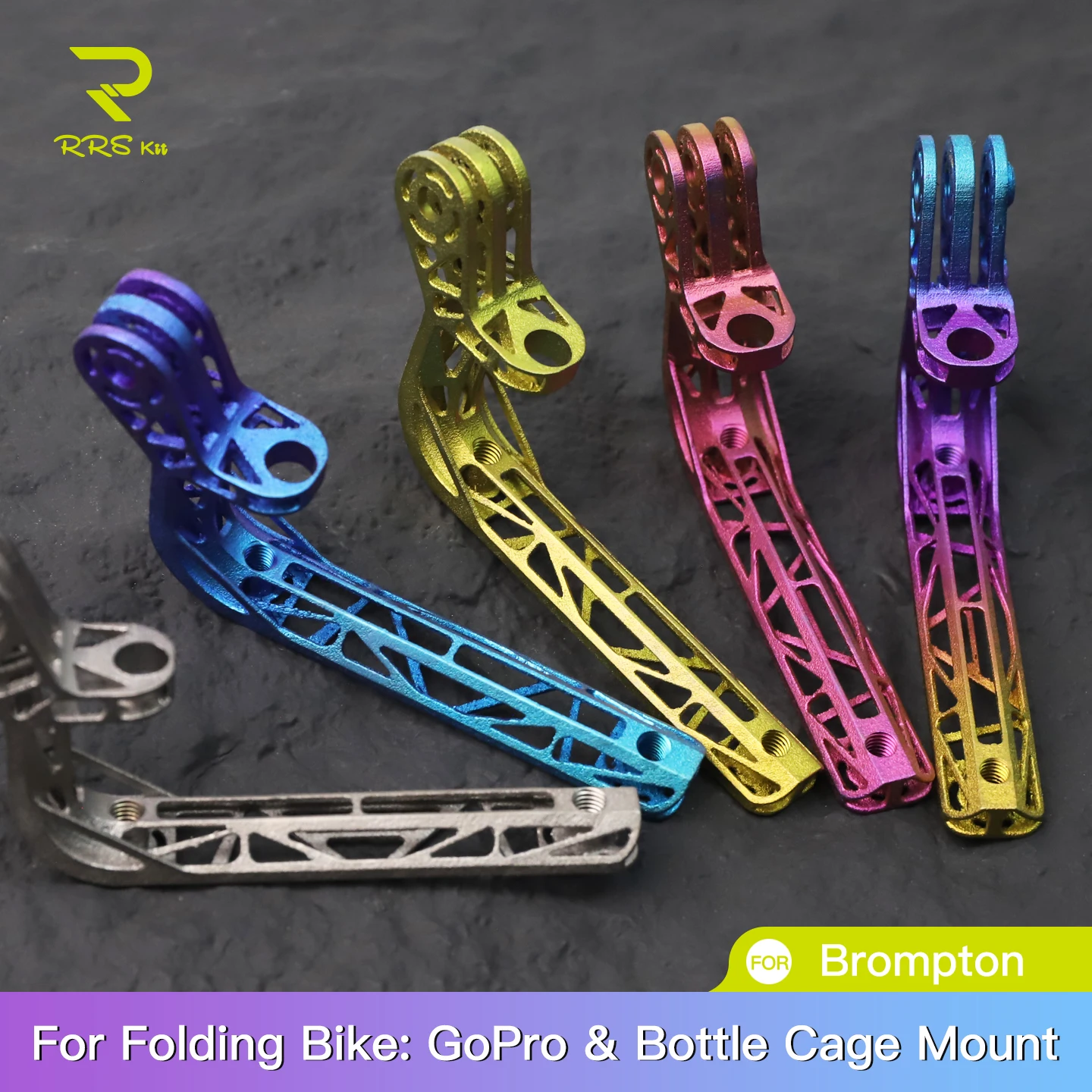 RRSKIT Titanium Alloy All-in-one Dual-use Bicycle Mount For Brompton Folding Bicycle And For Gopro Action Camera
