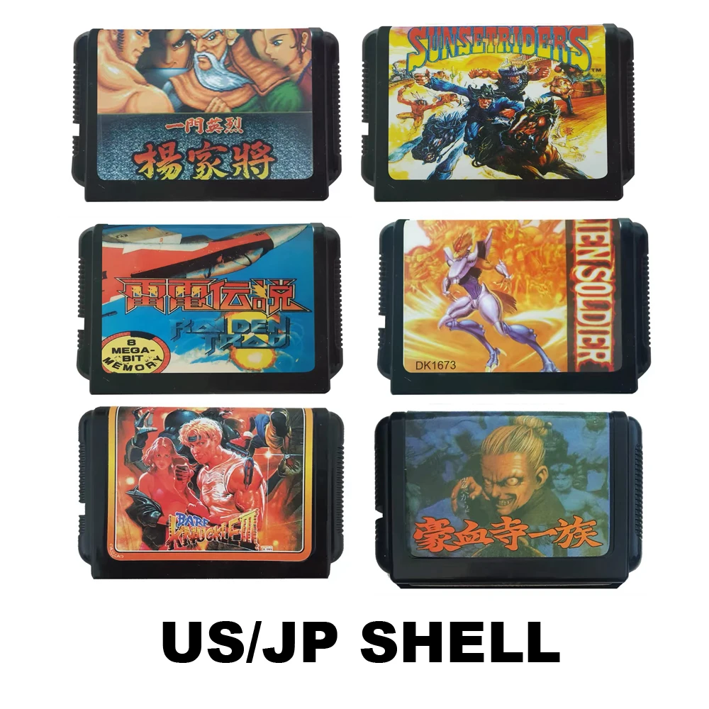 Tarjeta de juego personalizada Xeno Crisis/PAPRIUM/ZanyGolf/Bare Knuckle 1 2 3/Cave Story NTSC de 16 bits para jugadores de SEGA MD