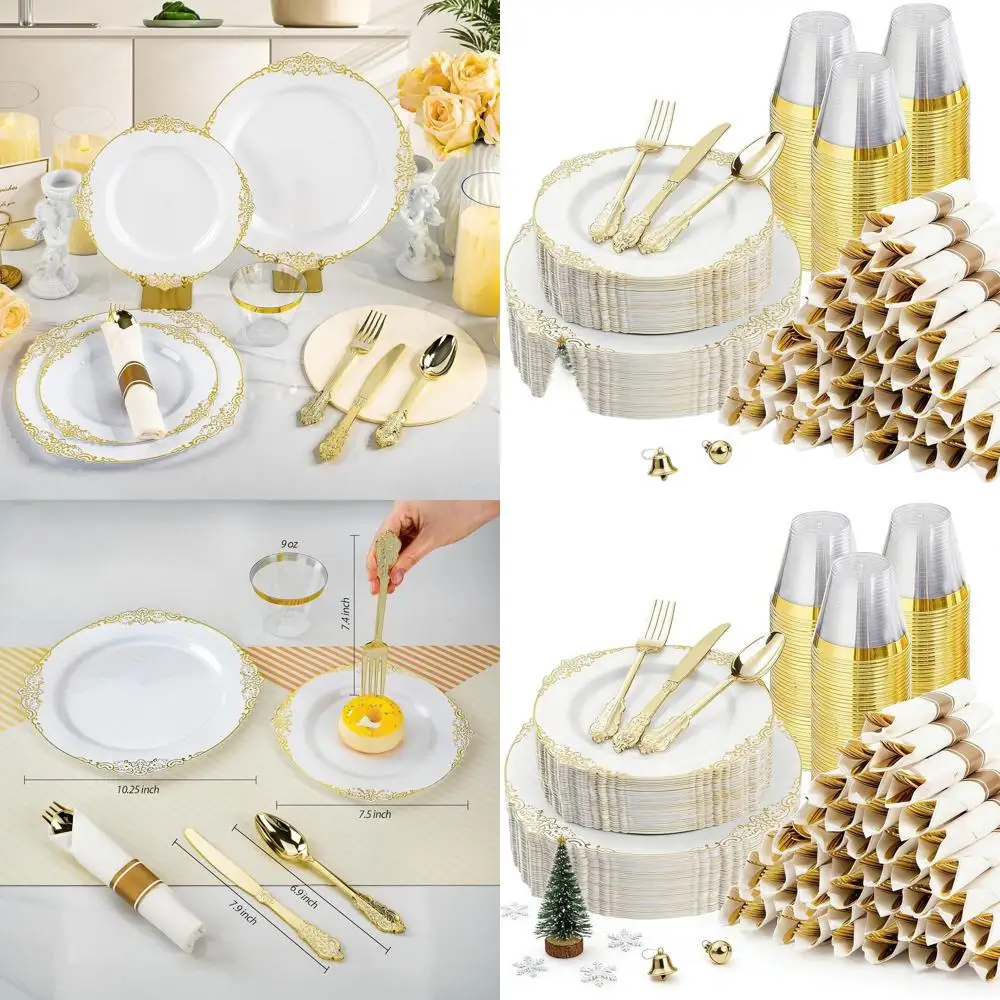 Gold Disposable Din…