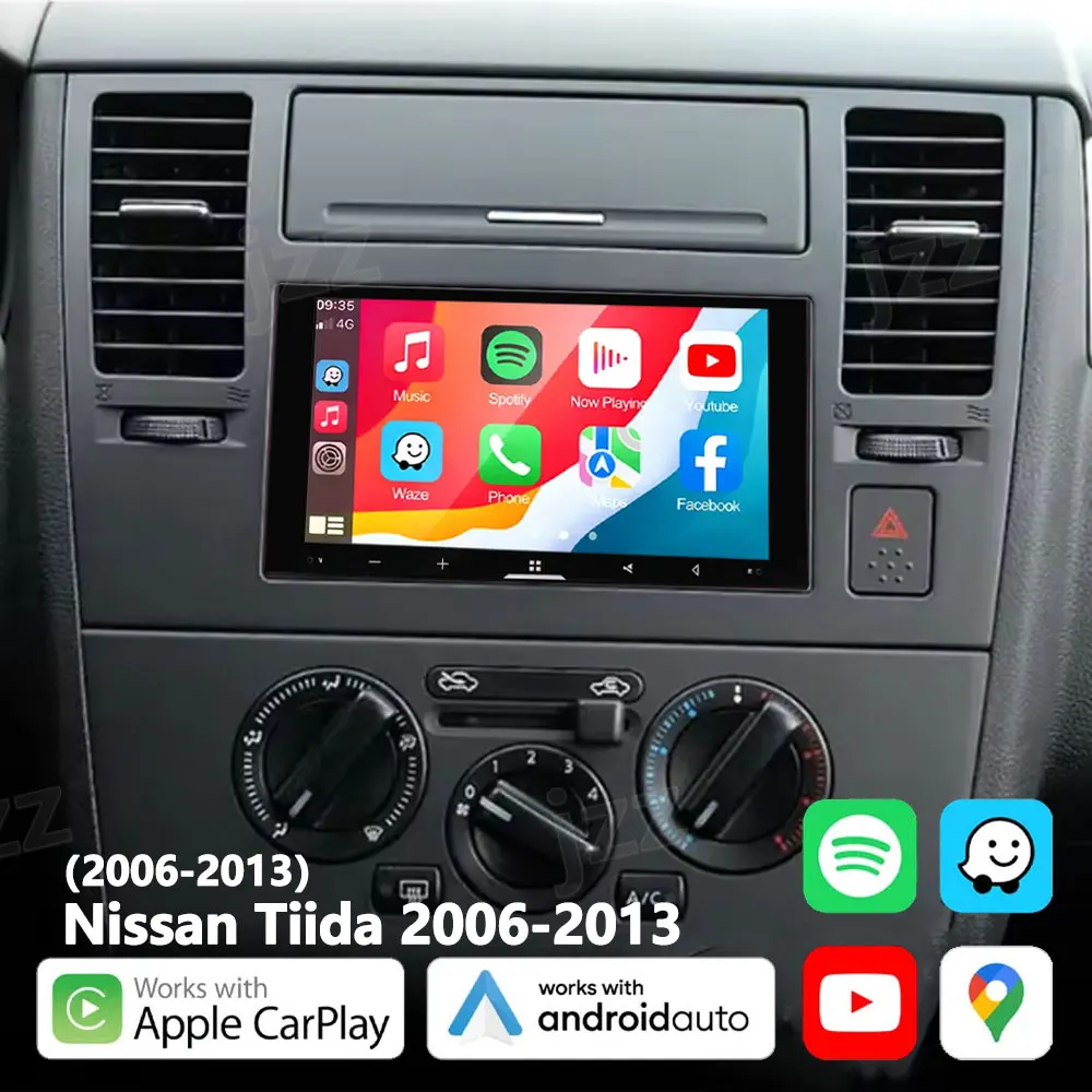 

GPS 7'' For Nissan Tiida 2006-2013 Wireless Carplay Android 13 Auto Car Stereo Radio Head Unit Intelligent System WIFI Navi 64GB