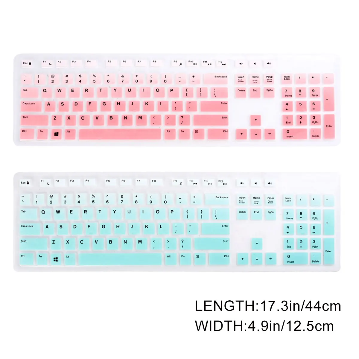 

2PCS Keyboard Protective Film Waterproof Silicone Cover Thin Skin for Laptop Dust Proof Easy Clean Membrane Keyboard Accessories