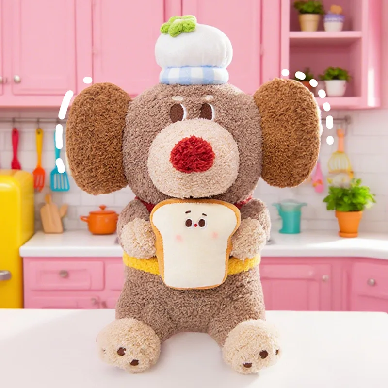 Muñeco de peluche de perro salchicha sentado, gorro de Chef, cachorro, juguete de peluche suave, almohada cómoda Kawaii para chica, regalo, decoración para el hogar y el dormitorio