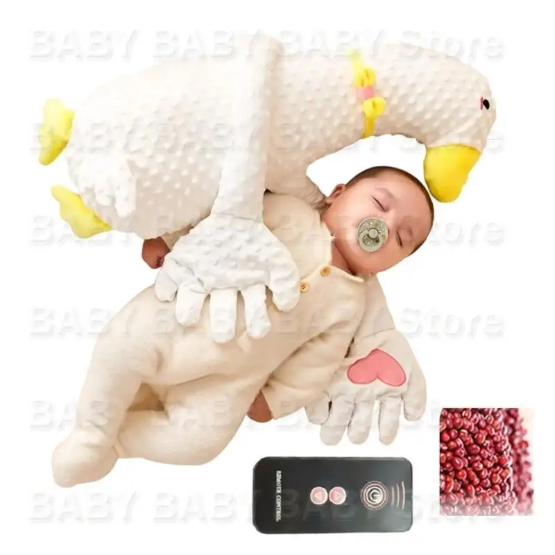 

Q81A Infant Sleeping Comforter Soft & Breathable Cartoon Pacify Hand Soother with Automatic Beating for Better Sleep Quality
