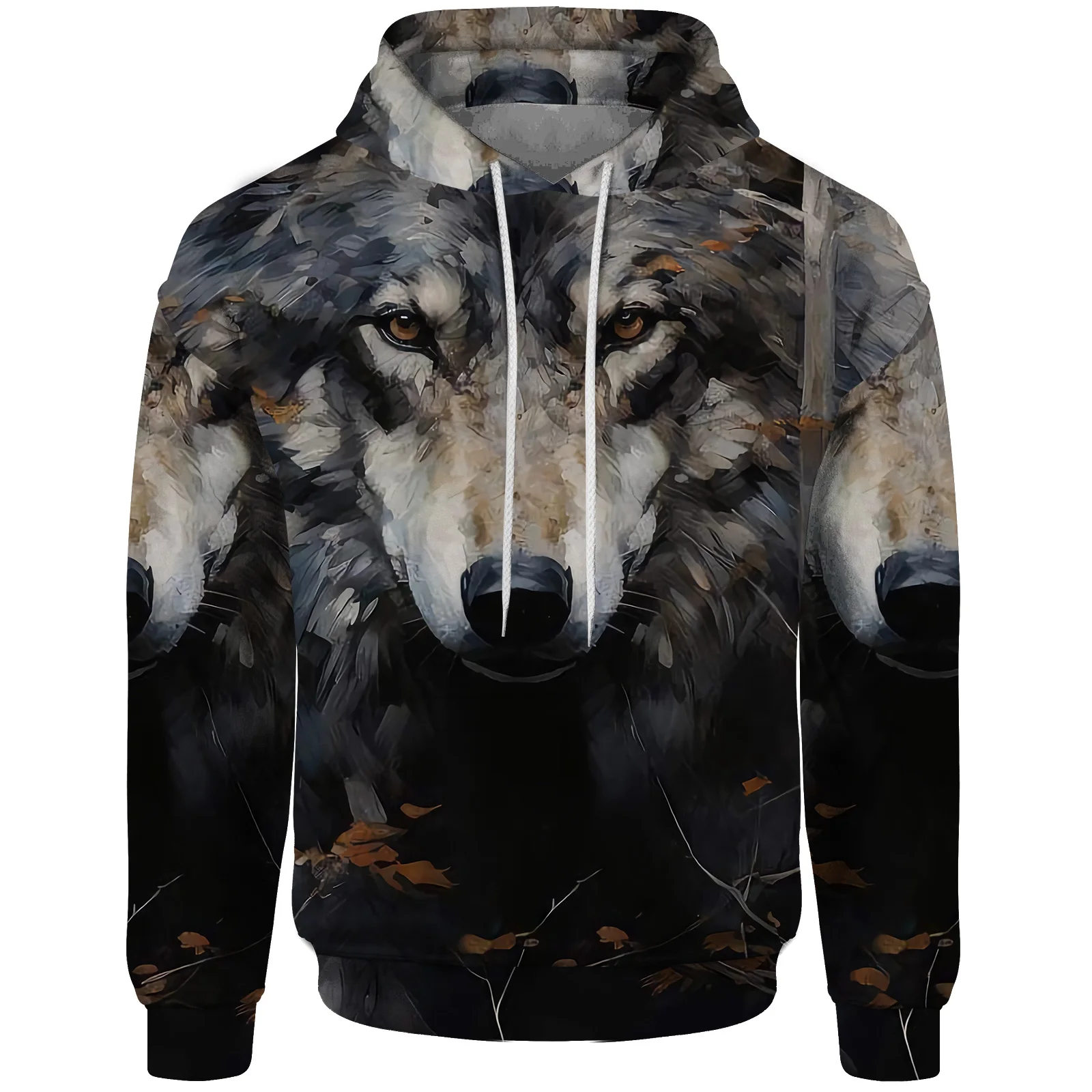 

Wolf Sweatshirts for Men Cool New Style Fashion Casual Dark Wind New in Hoodies & Sweatshirts 3D Printing Comfortable and Trendy