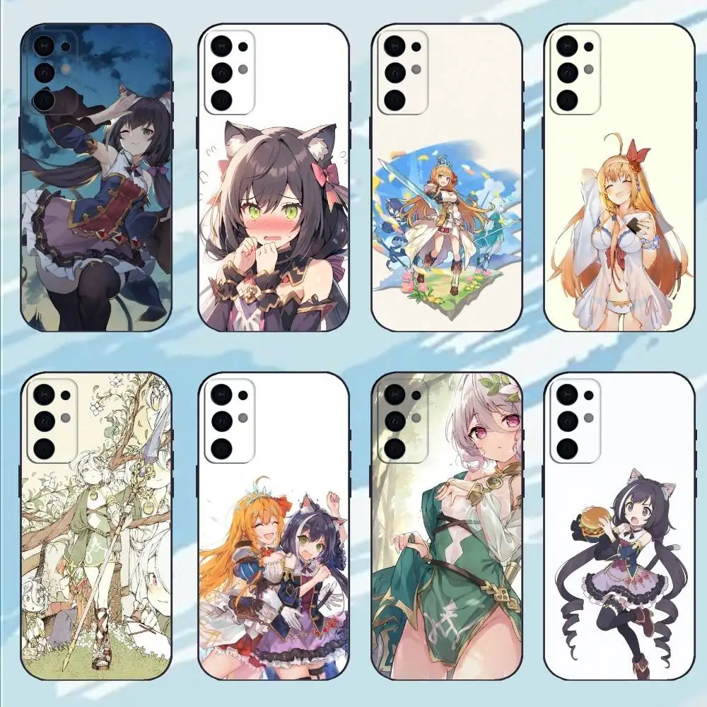 

Game P-Princess Connect! ReDive Phone Case For Samsung S25,S24,S23,S22,S21,S20,Plus, Soft Silicone Black Cover