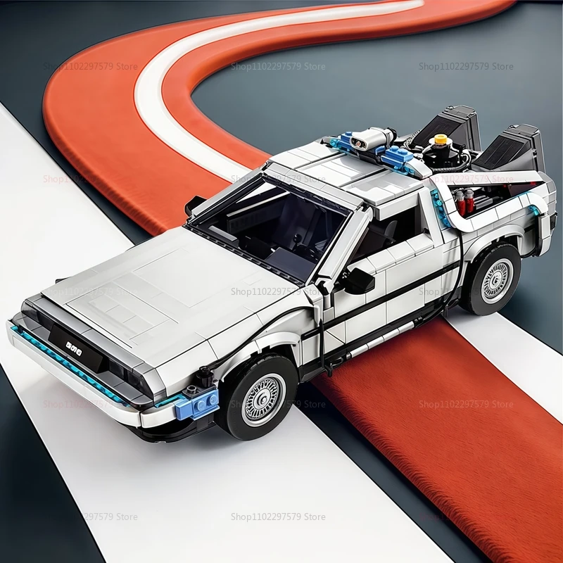 Back to the Future Time Machine Building Blocks 1872PCS Model Car Technical Brick Set Kids Adult Toys Gift