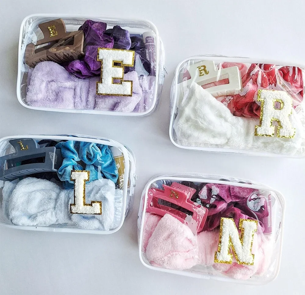 

1pcs "A-Z Letter Clear Cosmetic Pouch for Teens | Sleepover, Birthday & Spa Party Favors – Cute Gift for Teen Girls" 2025 item