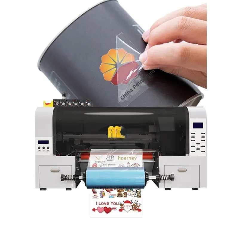 High Quality A3 UV DTF Sticker Printer with XP600 Print Head for UV DTF Flatbed Printer Label Paper for Mug Glass