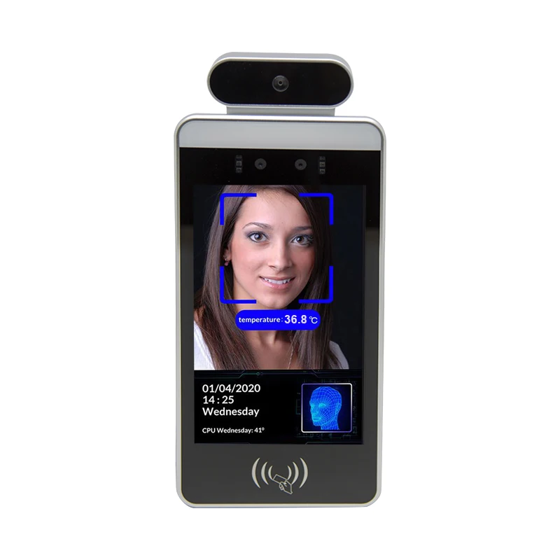 

8 Inch Android 7.1 RK3288 LAN/USB/Wiegand Input/RS232 IP65 Face Recognition Temperature Measurement Terminal PC