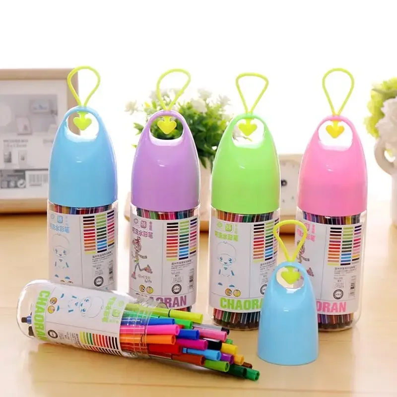 

12/18 Color Washable Watercolor Pen Painting Art Marking Children's Lucky Bottle Student Art Supplies