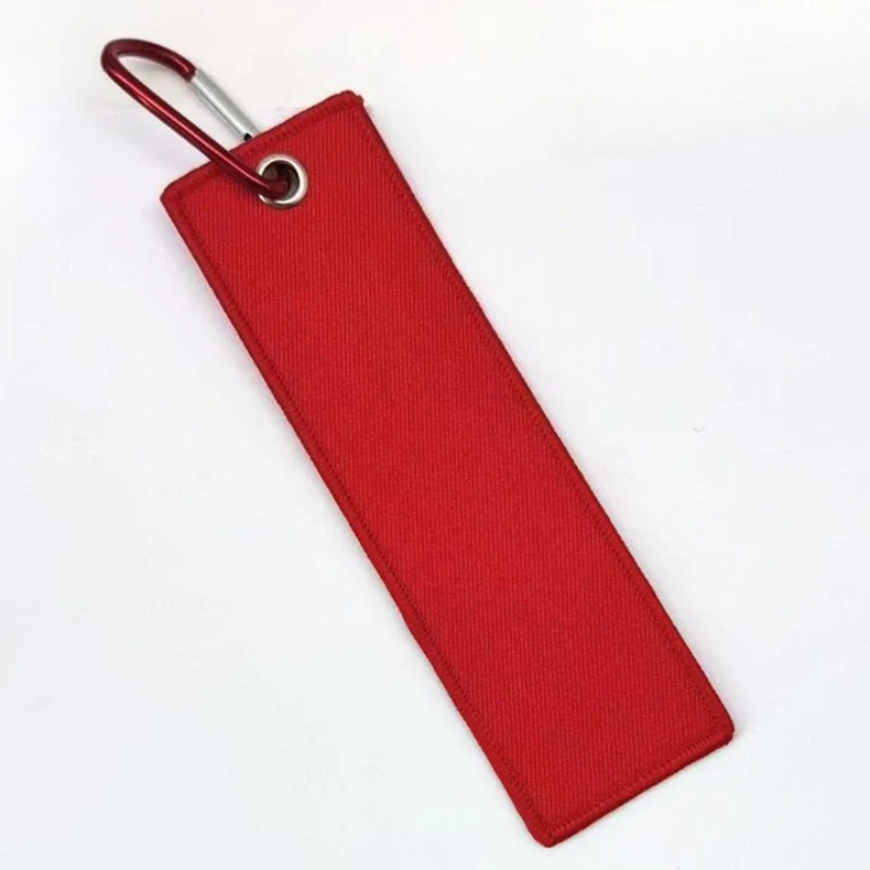 Personalize Webbing Aviation Bag Keyring Customize Logo Motorcycle Keychain Print Name Number Embroidery Ribbon Key Chain Strap