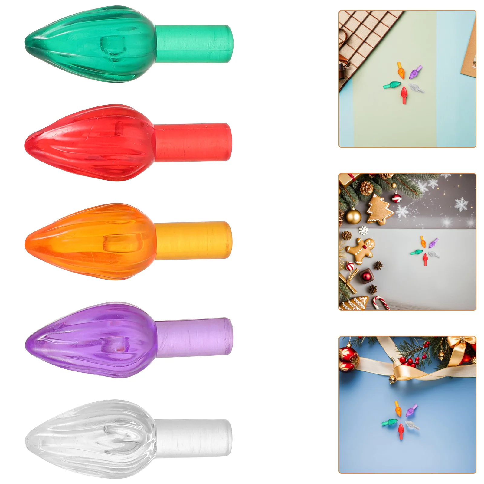 

100Pcs Ceramic Christmas Tree Lights Colorful Design Secure Placement Effortless Installation Longterm Use Twist Plastic Lights