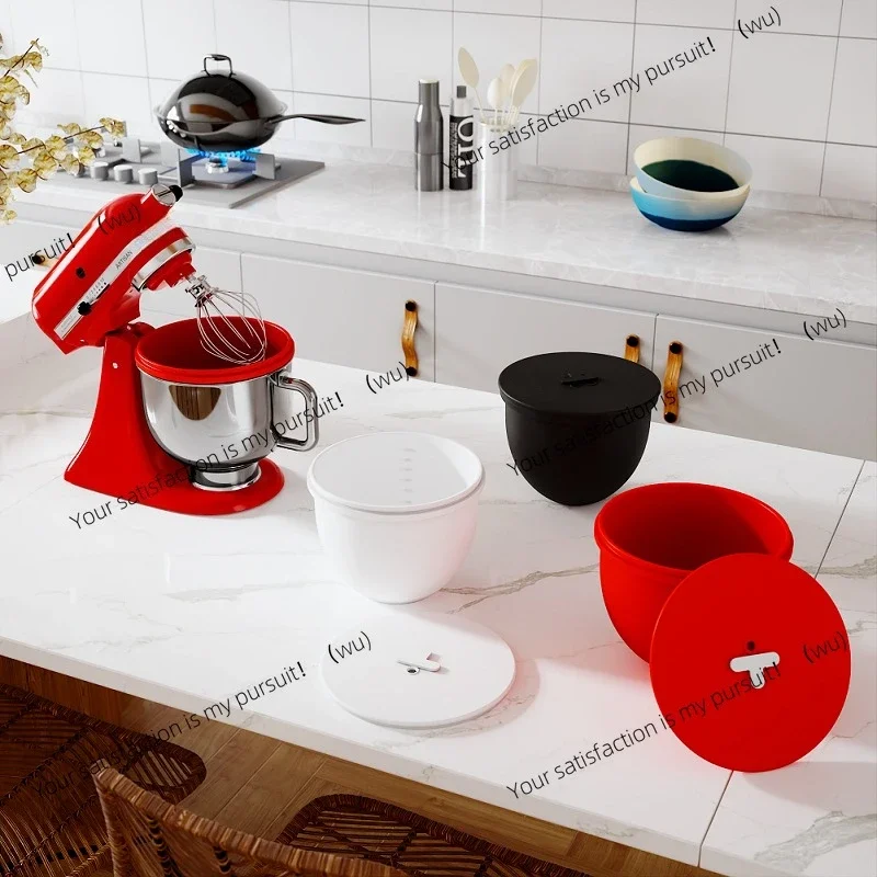 For Kitchen Aid Mixer Silicone Bowl Liners with Lid Fits KSM150 and Tilt Head 5 Quart Models for Refrigeration