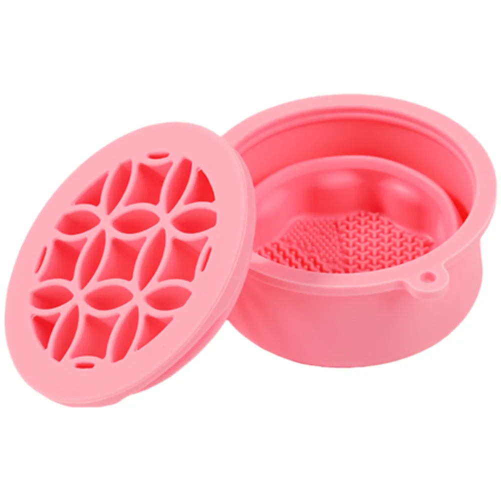

Folding Makeup Brush Cleaning Bowl Convex Brush Cleaner For Makeup Brushes Washing Tool Silicone Design