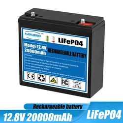 New 12V 20Ah LiFePo4 Battery Lithium Iron Phosphate 12V 24V LiFePo4 Rechargeable Battery for Kid Scooters Boat Motor No Tax