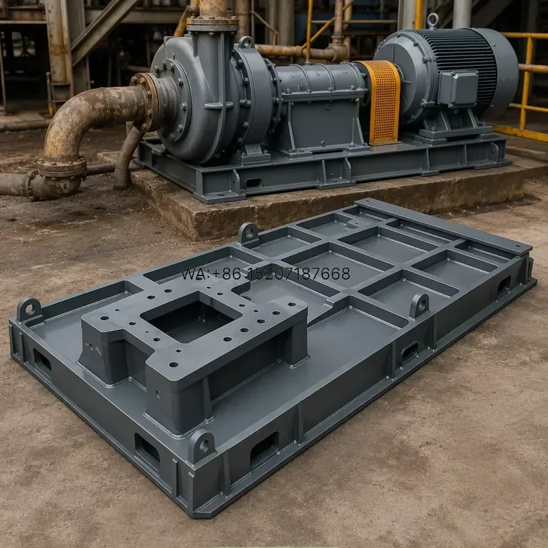 Wmwmnu for Custom OEM Stainless Steel Slurry Pump Base Plate Heavy Duty Welded Fabrication Anti-Corrosion for Fluid Pumping