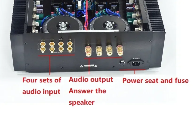 

A100 Circuit KA800 300W dual-channel HiFi Home Audio Power Amplifier Gold Seal ON MJ15024 MJ15025 Class A Class AB options