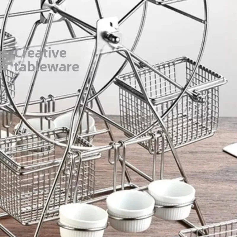 Internet celebrity ferris wheel rotating snack French fries rack fried chicken basket, gourmet snack box bar KTV dim sum food