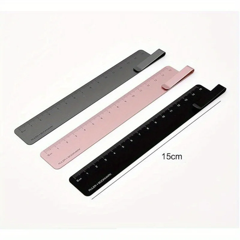 1Pc Bookmark Ruler Metal Ruler Painting Cartography Ruler Student Learning School Office Stationery Supplies