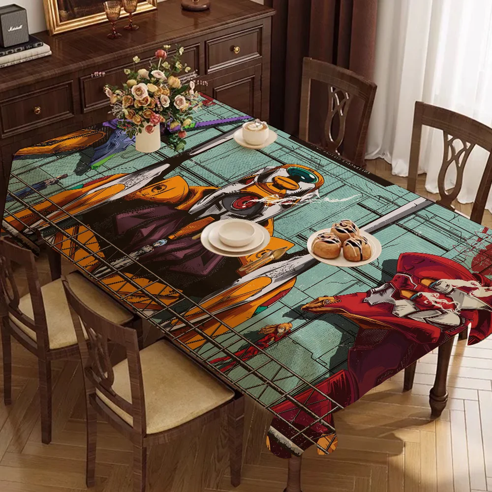 

E-Evangelion Rectangle Waterproof Tablecloth Party Decor Farmhouse Kitchen Dining Table Cloth Wedding Decorations