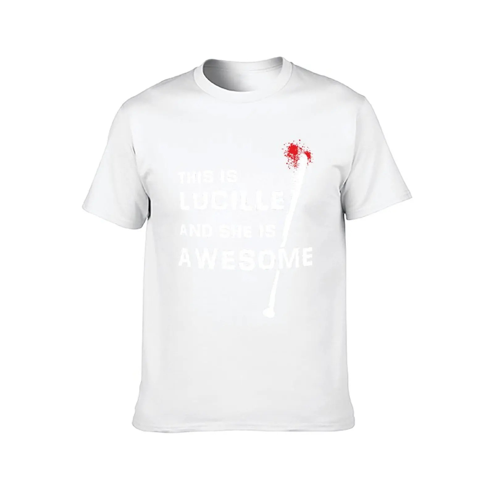To jest Lucille i jest niesamowita - koszulka Walking Dead, koszulki męskie, pakiet białych koszulek męskich, koszulka męska slim fit.