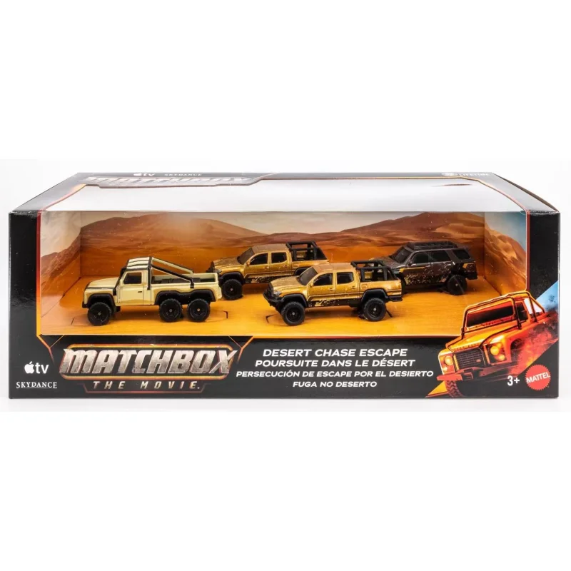 Matchbox The Movie DESERT CHASE ESCAPE 4-Pack Set JMB53 Limited Edition 1:64 Alloy Die Casting Car Collection Model Birthday Toy