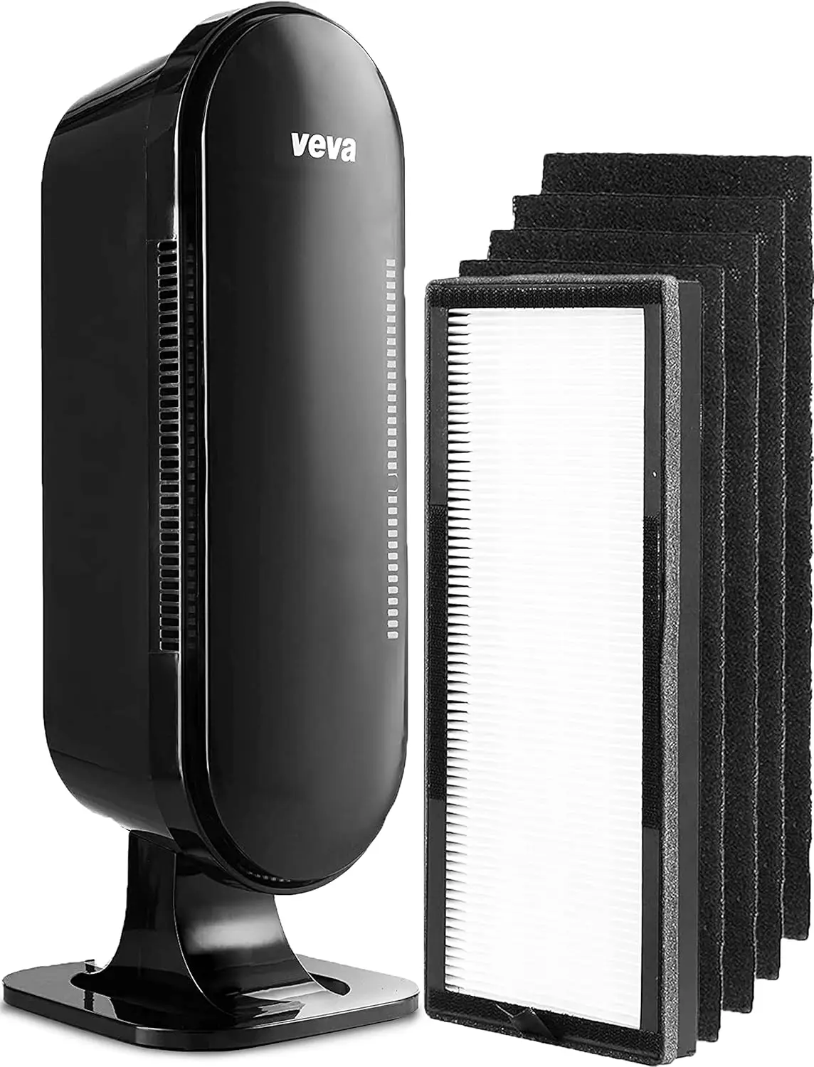 

8000 Black Air Purifier for , Pets Hair, Dander, Large Room, 325 Sq Ft., HEPA Filter & 4 Activated Carbon Pre Filters Remov