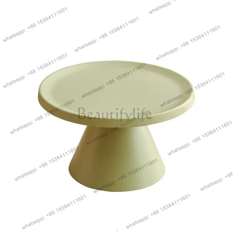 zj.Round Minimalist End Table Modern Simple Wrought Iron Coffee Table Creative Living Room Mesas De Centro Para Sala Home Furnit