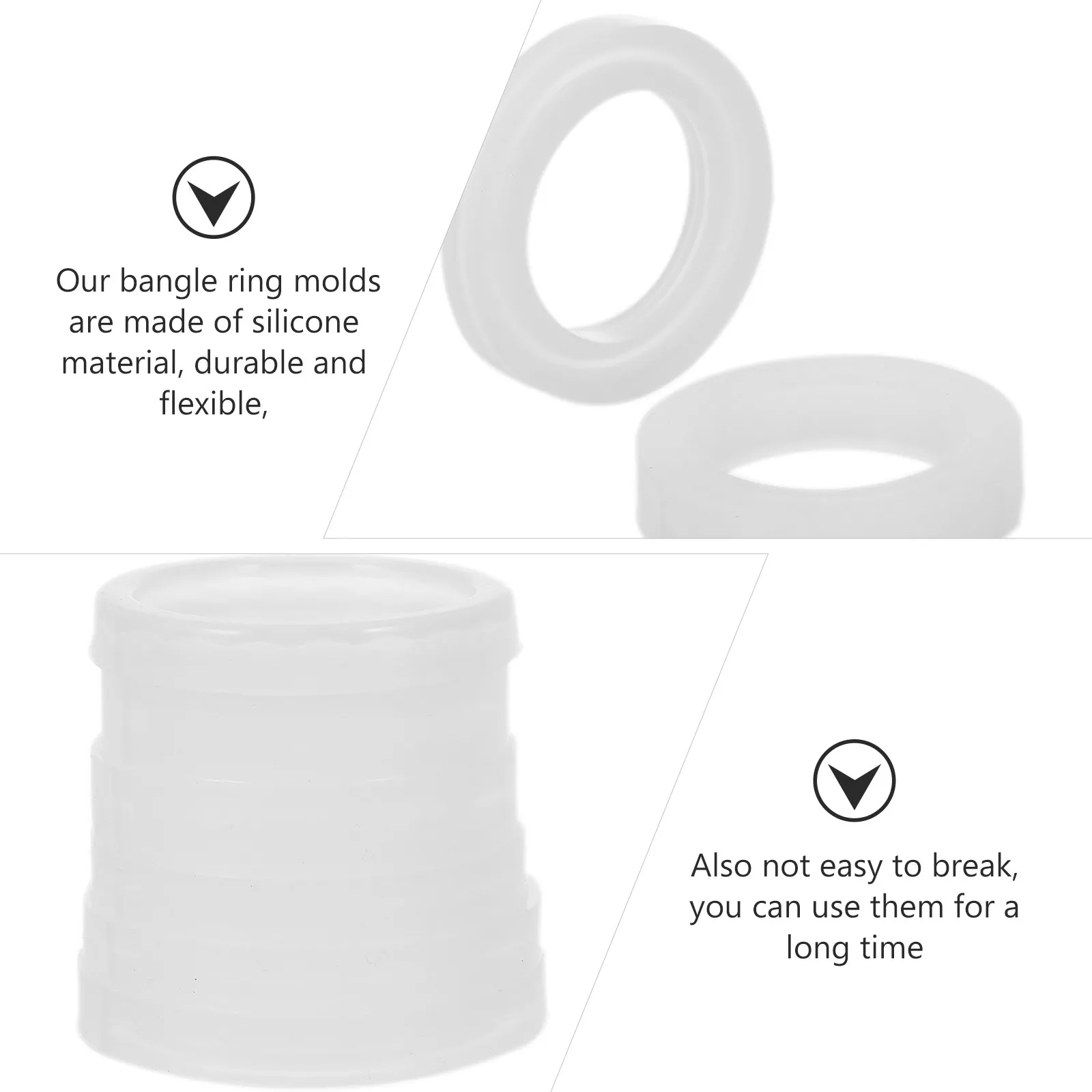 

Набор из 9 силиконовых форм для браслетов: гибкие, прочные, круглые, для литья ювелирных изделий и изготовления браслетов