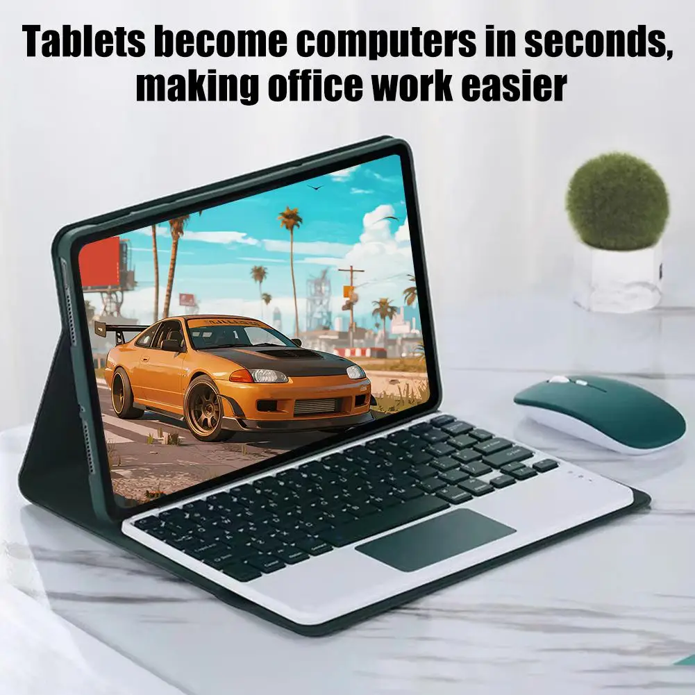 

﻿ for redmi Pad 2 Pro Case Wireless Keyboard Tablet Cover for redmi Pad 2 Pro Trifold Leaher Soft Back Stand Tablet Case C4B5