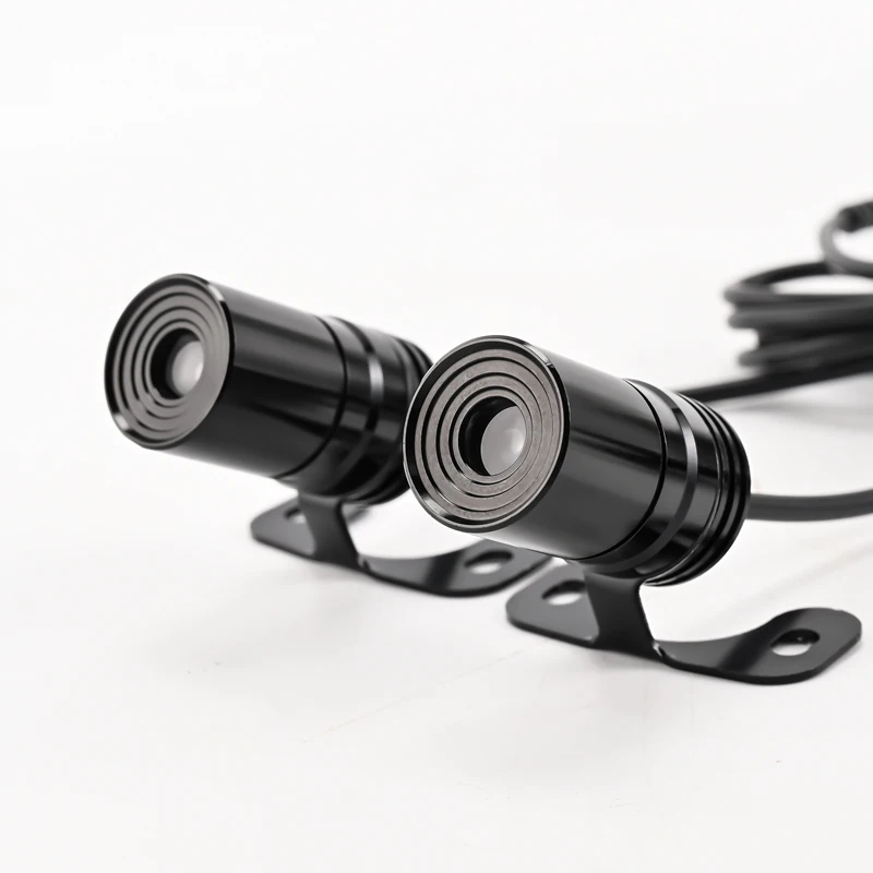 سيارة كهربائية أجنحة الملاك الملونة ترحيب ضوء الإسقاط دراجة نارية تعديل عالمي LED أجنحة دراجة نارية ديكور Atm