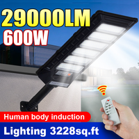 Most Poweful 600W Solar LED Lamp Outdoor Super Bright Solar Lamp Motion Sensor Street Light Waterproof Remote Control Patio Lamp