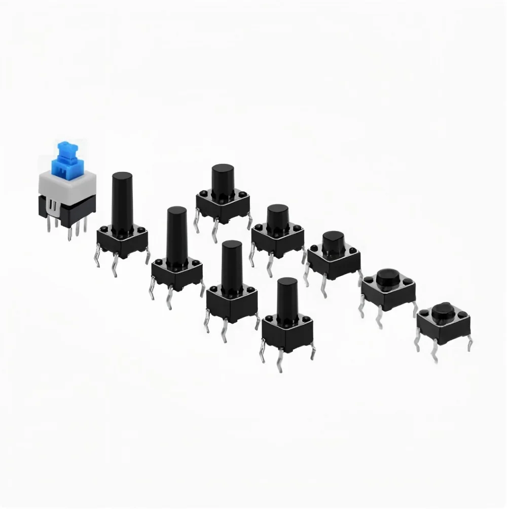 10 значений = 180 шт. тактильный кнопочный переключатель мини-мгновенный тактовый ассортимент комплект DIY для Arduino переключатель 6*6 4,3 мм ~ 13 мм DIP 4P