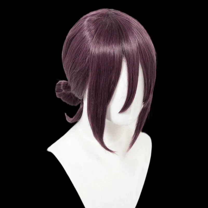 Высокое качество Резе Косплей Парик Резе Парики Фиолетовый Пучок Косичка Термостойкие Синтетические Волосы Аниме Парики + Кепка Для Парика
