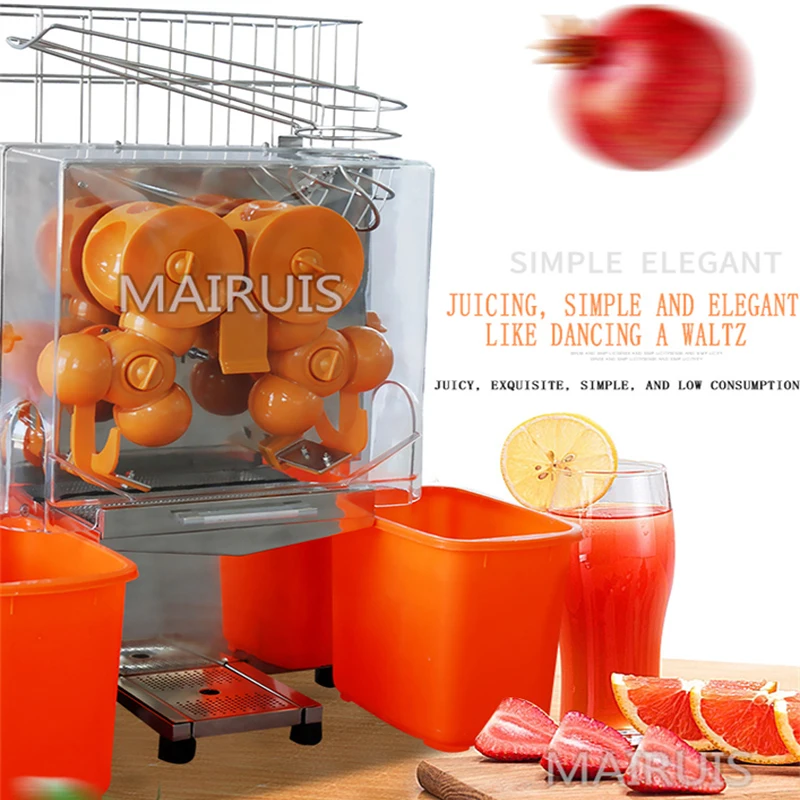 Professional Commercial Automatic Fresh Orange Citrus Juicer Squeezed Making Machine Stainless Steel Juice Extractor