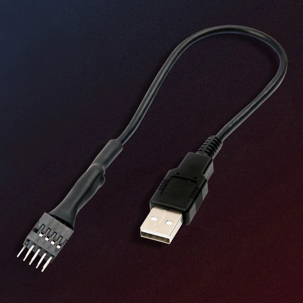A01E-9Pin Male To External USB A Male PC Mainboard Internal Data Extension Cable 20Cm