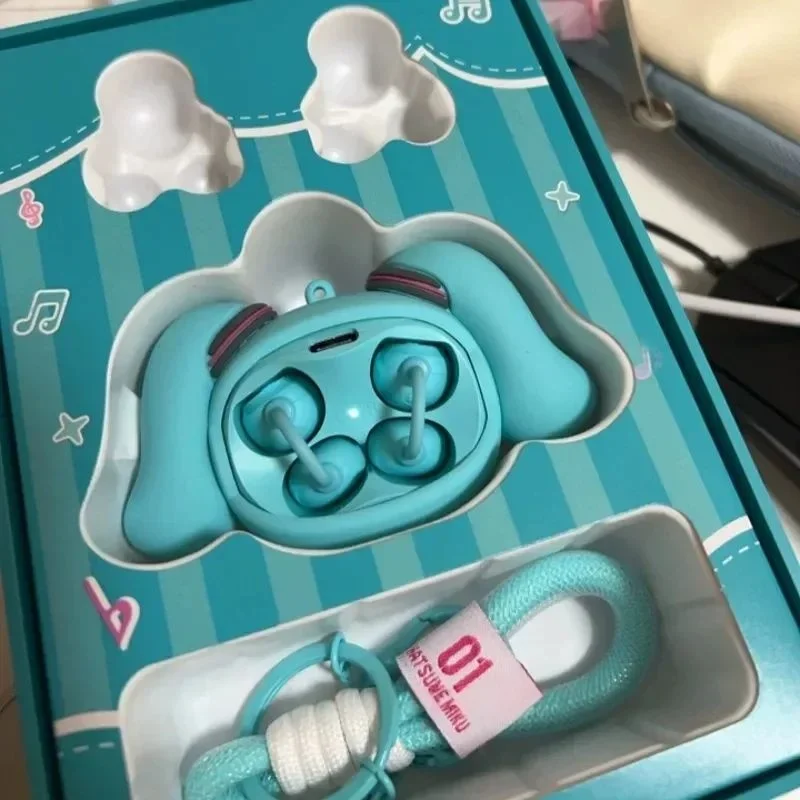 Hot Sale Hatsune Miku Clip‑on Flip Face‑Changing Pendant Bluetooth 6.0 Compatible Portable Anime Peripheral Keychain Fan Gift